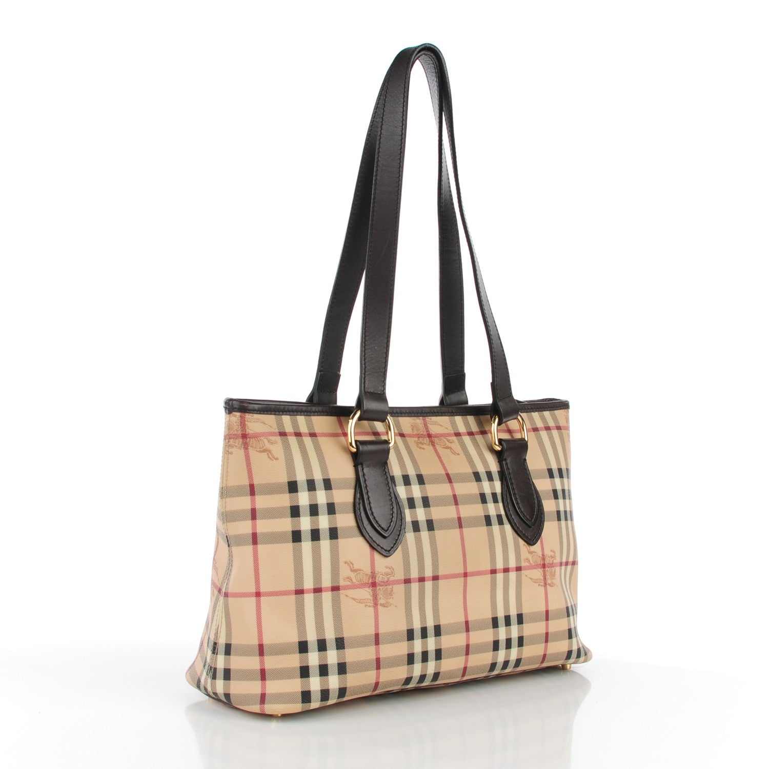 Burberry Haymarket Check Medium Regent Tote Chocolate 3 of 8