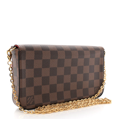 Louis Vuitton Damier Ebene Pochette Felicie Chain Wallet 4 of 11