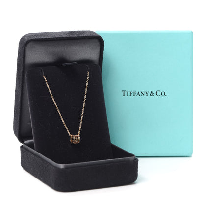 Tiffany 18K Rose Gold Atlas Open Pendant Necklace 6 of 6