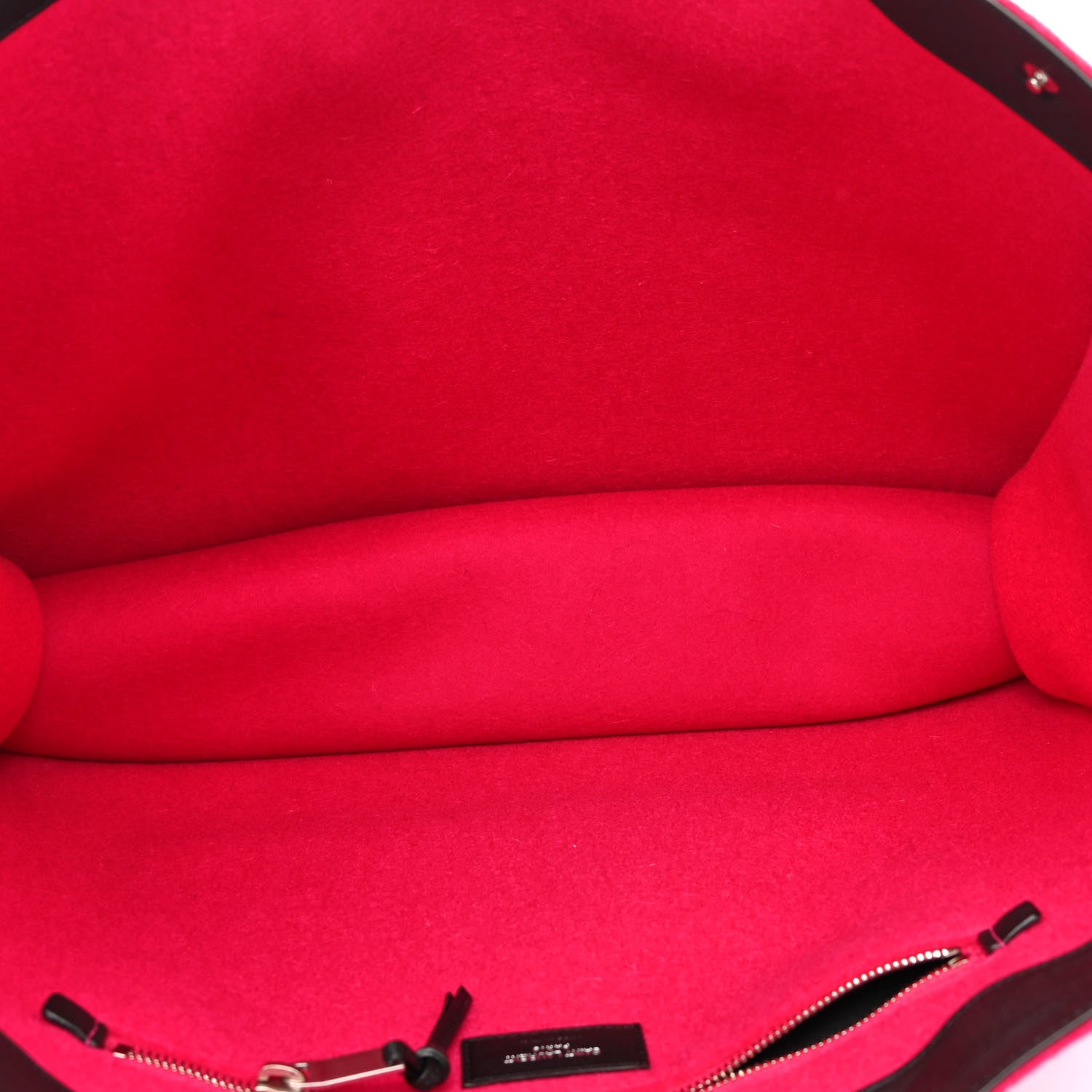 Saint Laurent Wool Rive Gauche Tote Fuchsia 5 of 9
