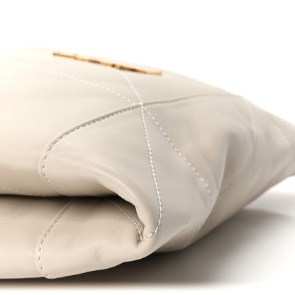 Saint Laurent Lambskin Matelasse Monogram Medium Jamie 4.3 Pochon Blanc Vintage 10 of 11