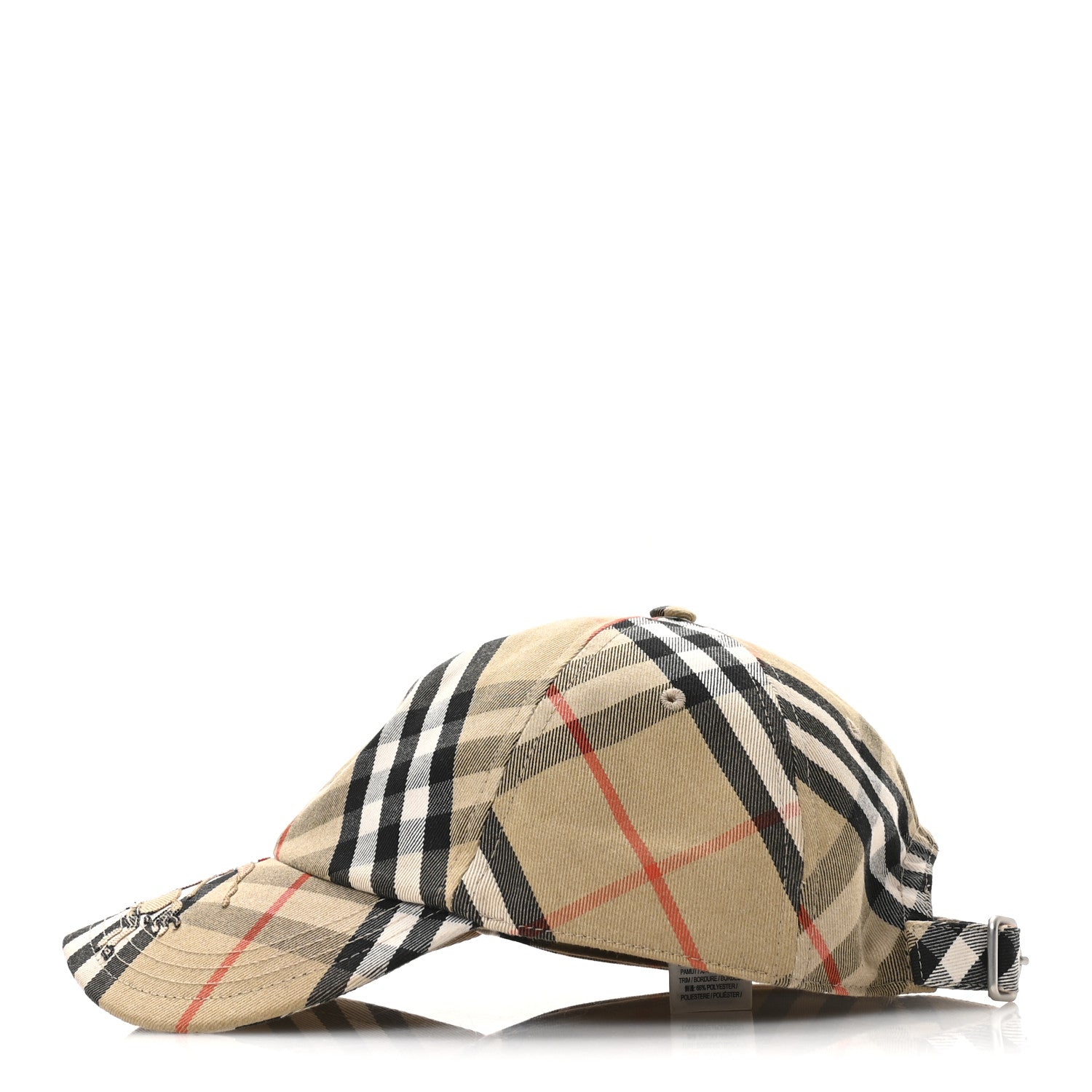 Burberry Cotton Blend Check EKD Baseball Hat L Sand 5 of 10