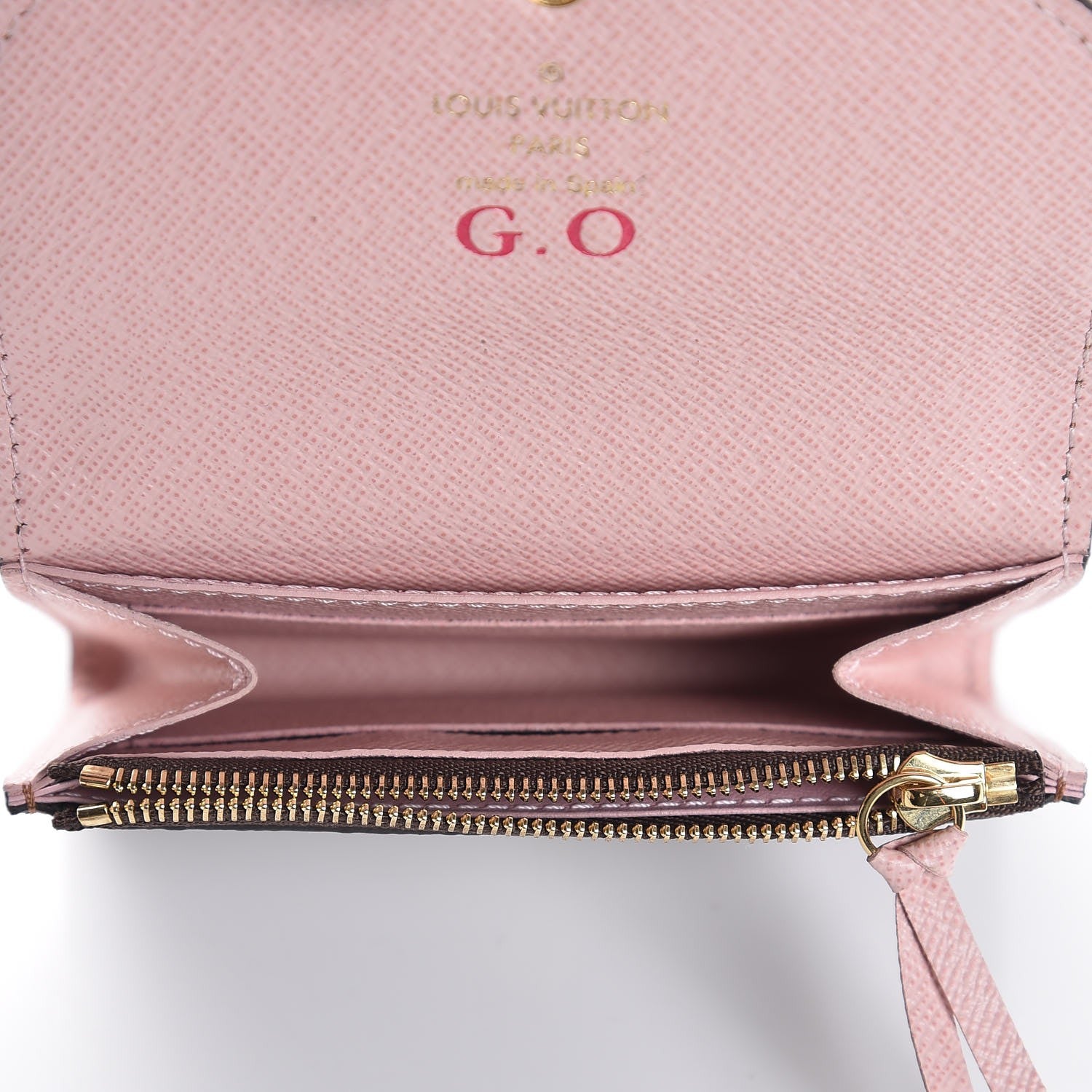 Louis Vuitton Damier Ebene Rosalie Coin Purse Rose Ballerine 5 of 6