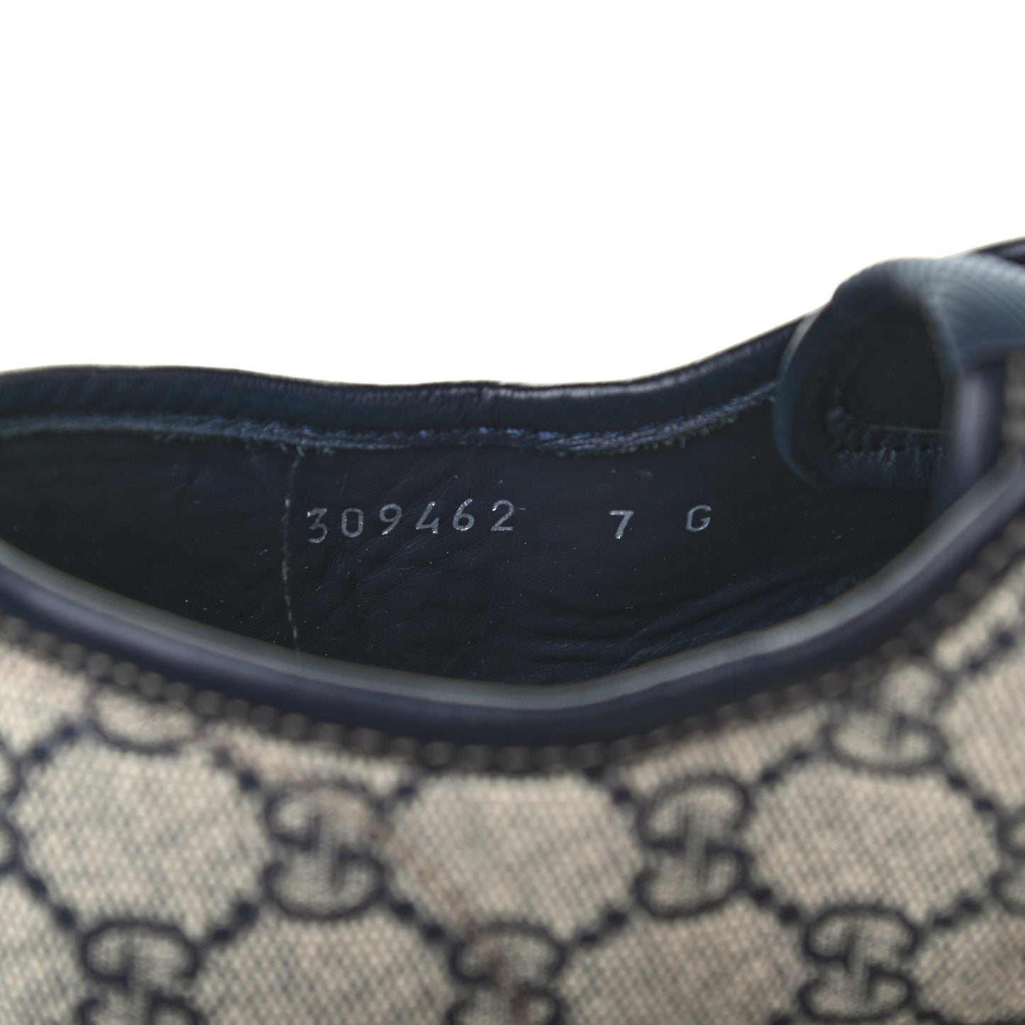 GG Supreme Monogram Mens Sneakers 7 Navy