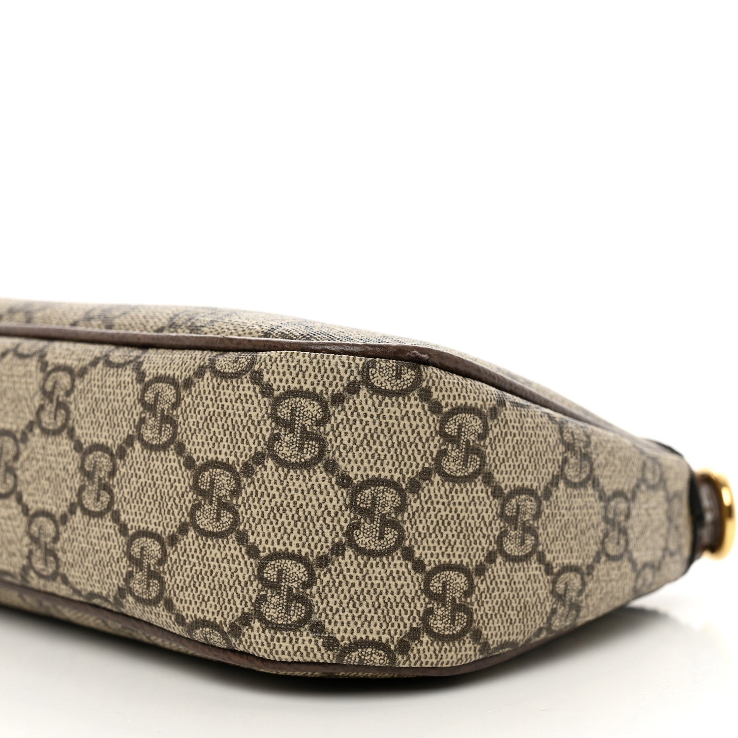 Gucci GG Supreme Monogram Textured Dollar Calfskin Web Small Ophidia GG Handbag Beige Ebony New Acero 9 of 10