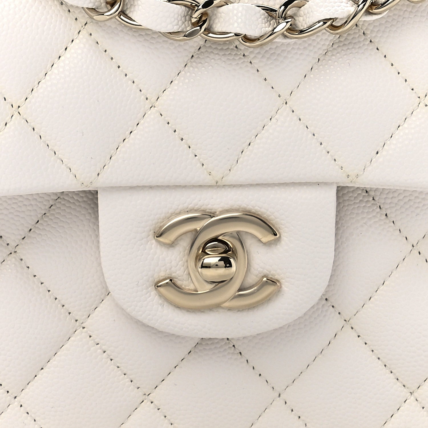 Chanel Caviar Quilted Small Double Flap White 8 of 12