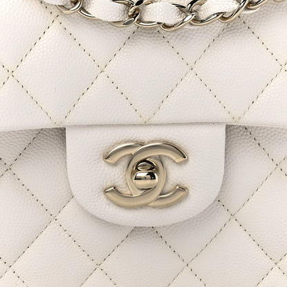 Chanel Caviar Quilted Small Double Flap White 8 of 12