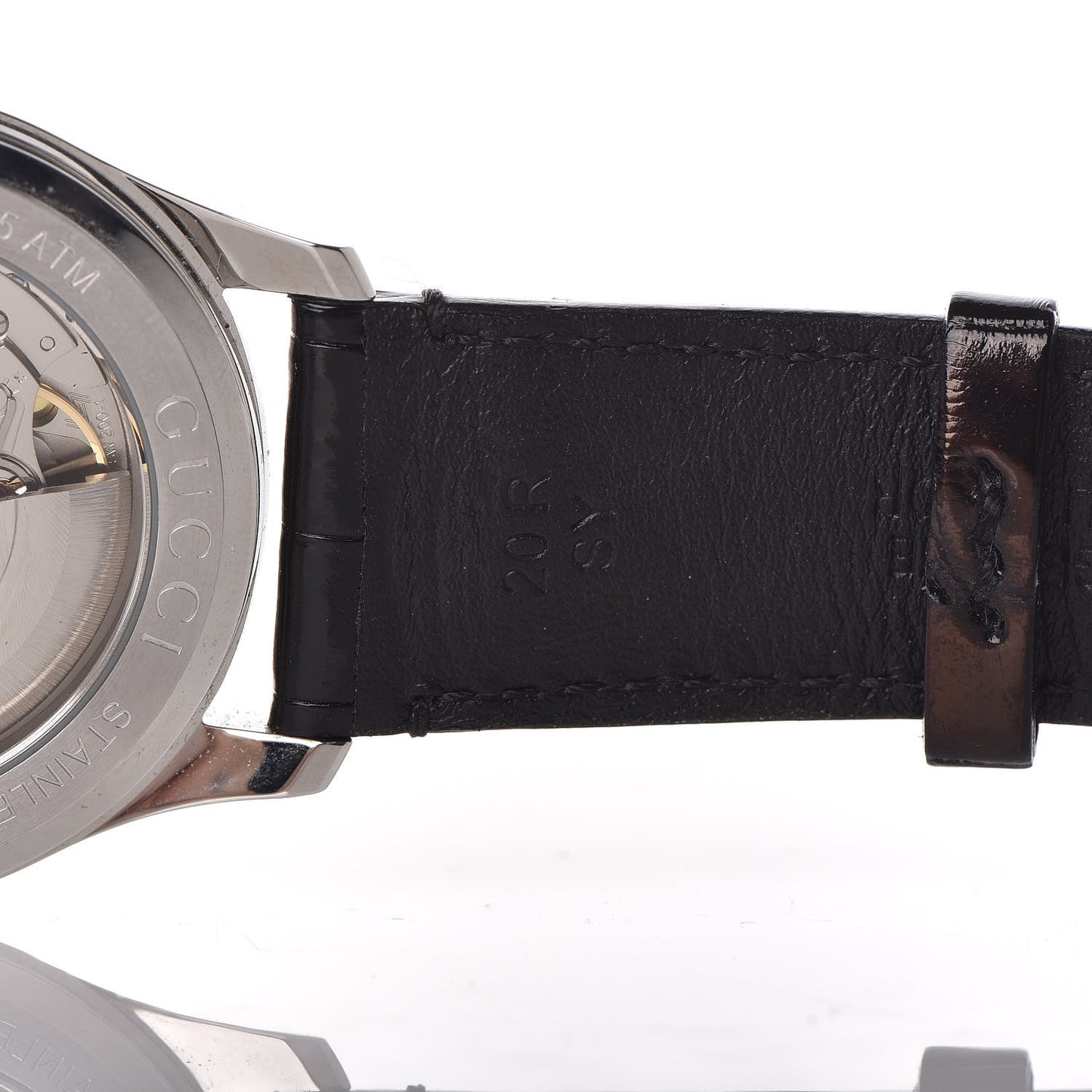 Stainless Steel Alligator 38mm G-Timeless Charm Automatic Watch Black