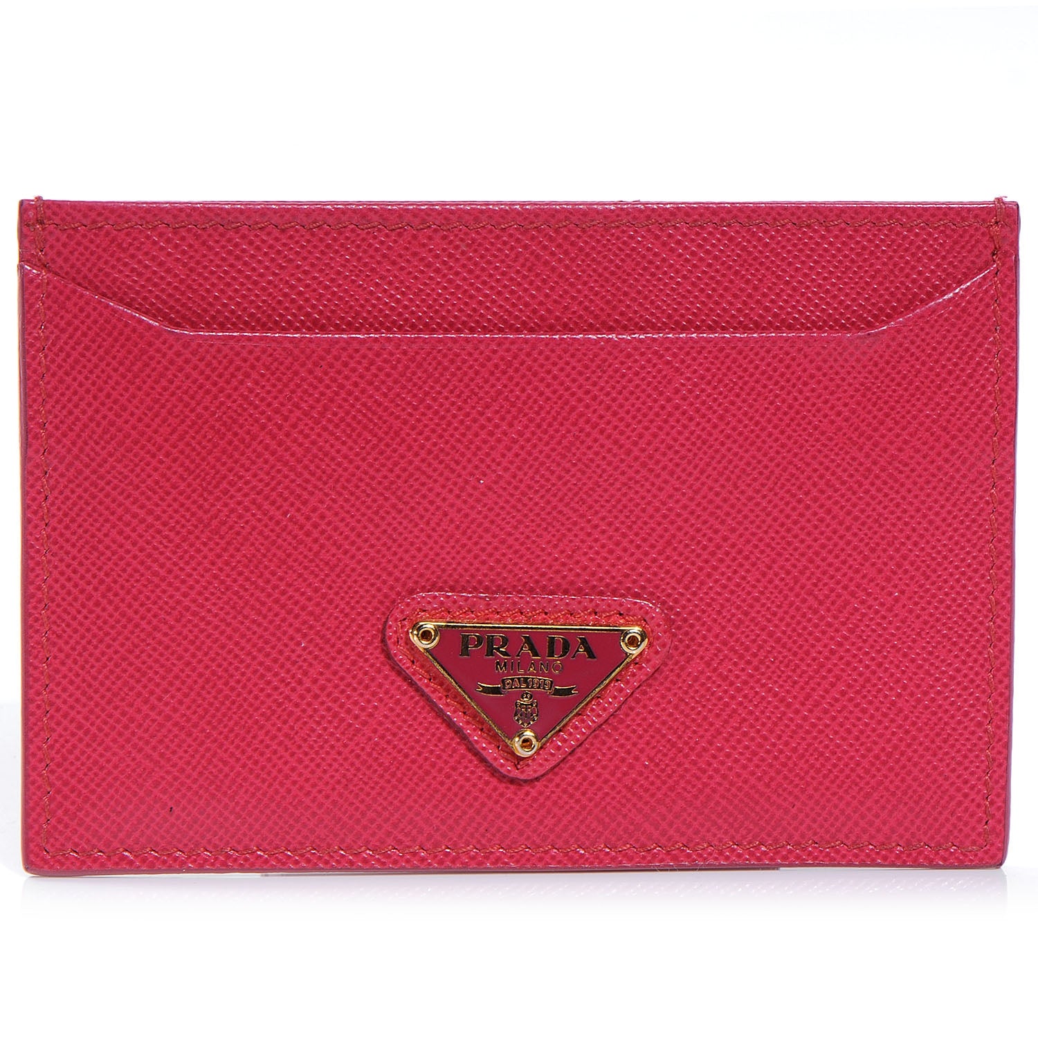 Prada Saffiano Card Case Peonia 1 of 8