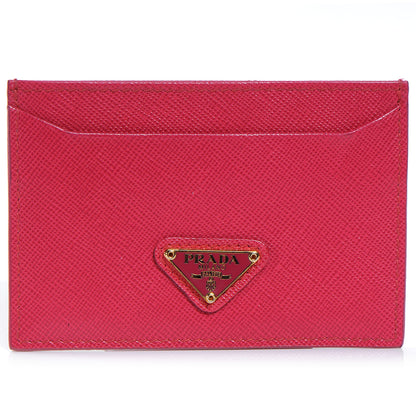 Prada Saffiano Card Case Peonia 1 of 8