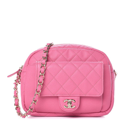 Chanel Caviar Quilted CC Day Camera Case Pink 1 of 9
