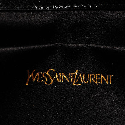 Saint Laurent Textured Patent Monogram Large Belle De Jour Clutch Black 6 of 8