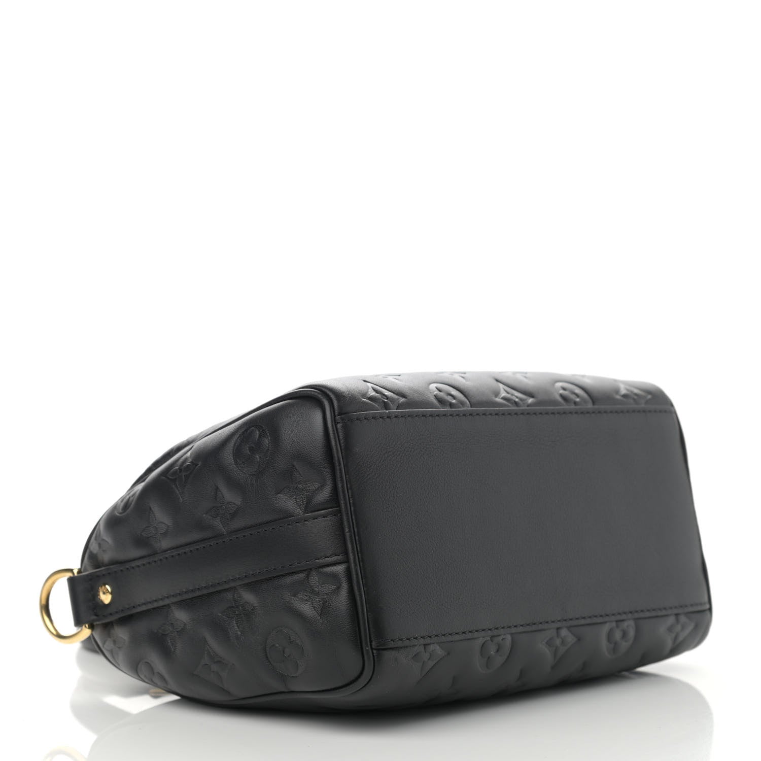 Louis Vuitton Lambskin Embossed Monogram Speedy 22 Bandouliere Black 3 of 8
