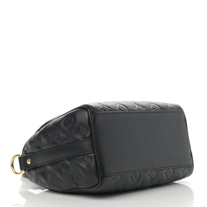Louis Vuitton Lambskin Embossed Monogram Speedy 22 Bandouliere Black 3 of 8