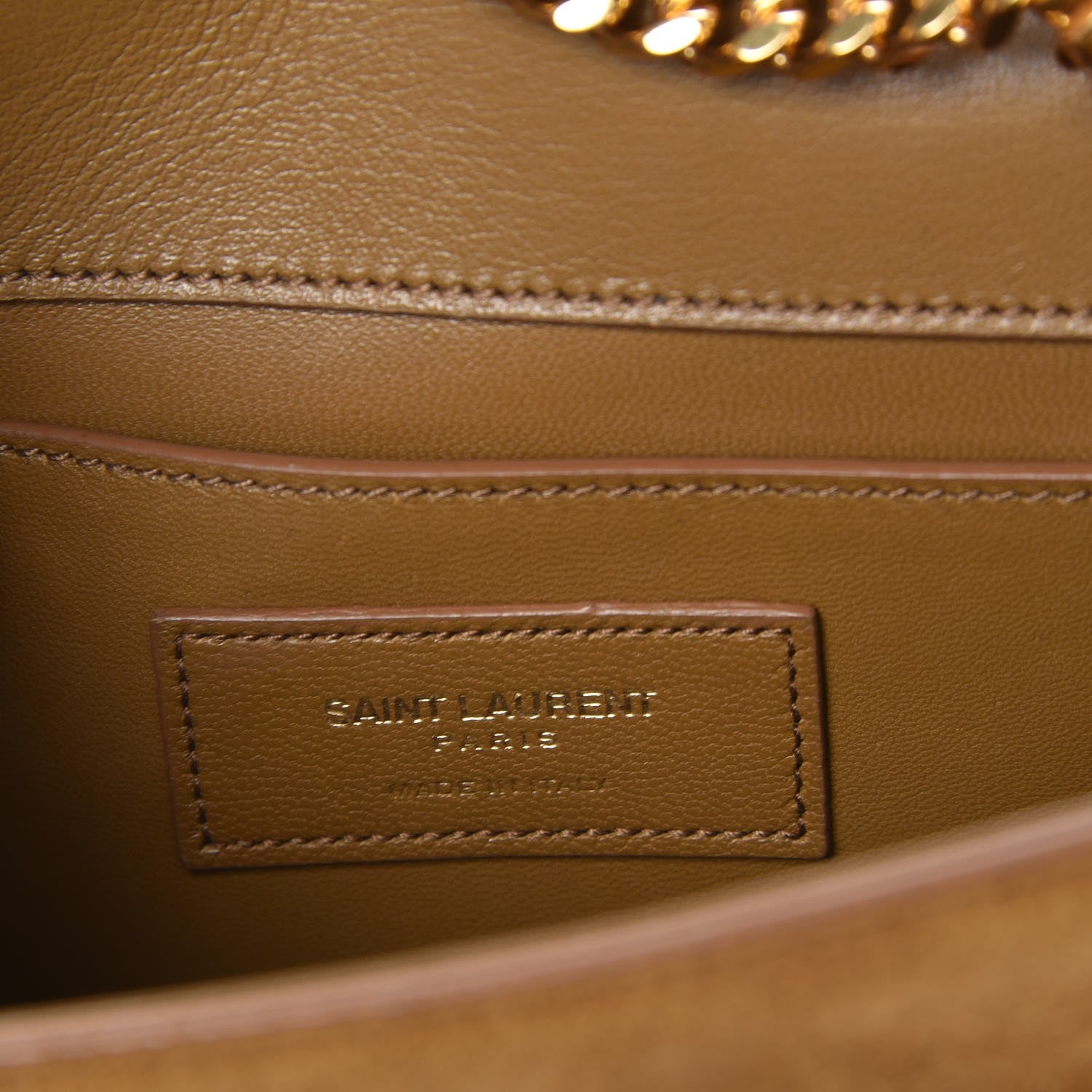 Saint Laurent Suede Small Classic Monogram Kate Tassel Satchel Light Ochre 6 of 6
