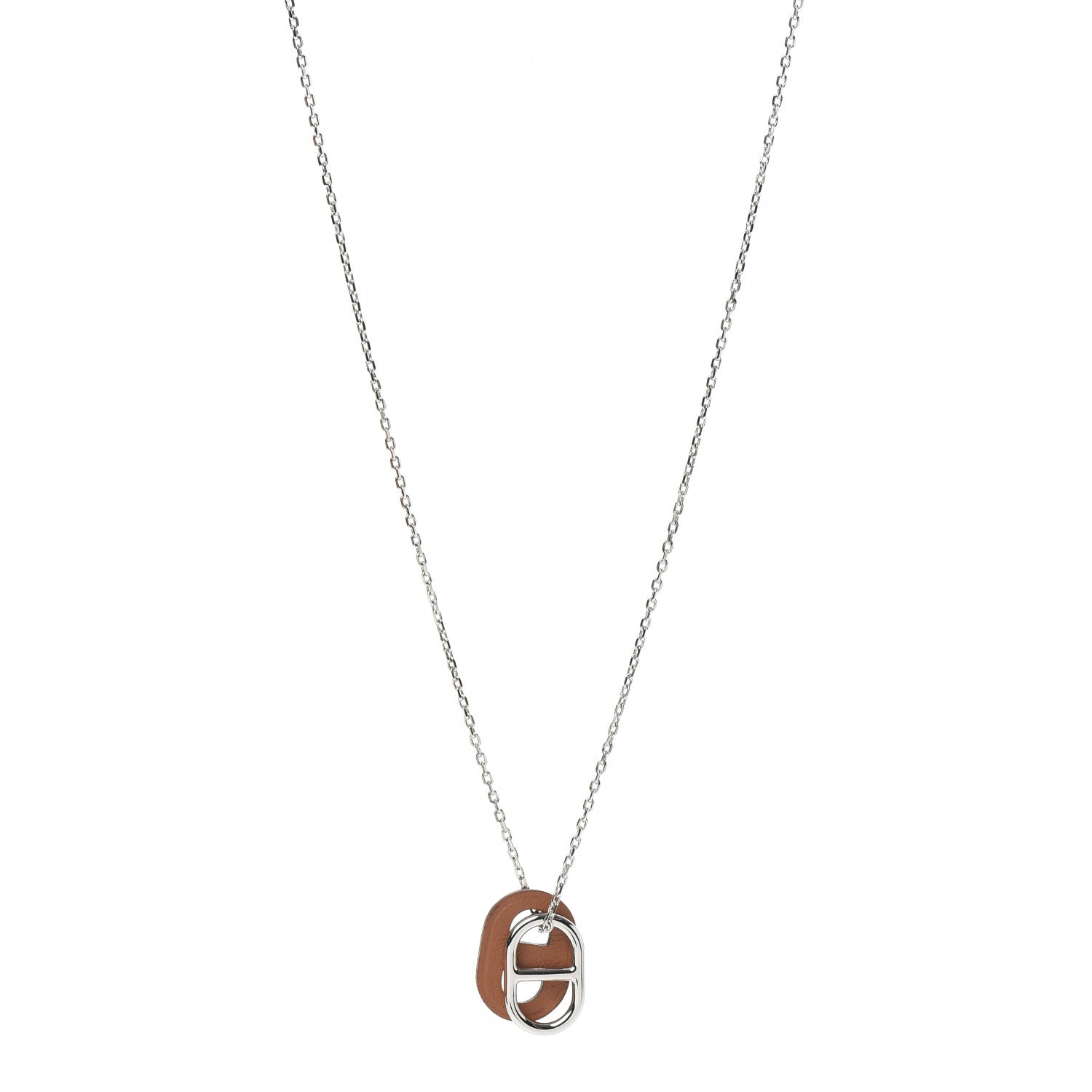 Hermes Swift O'Maillon Pendant Necklace Gold 1 of 6