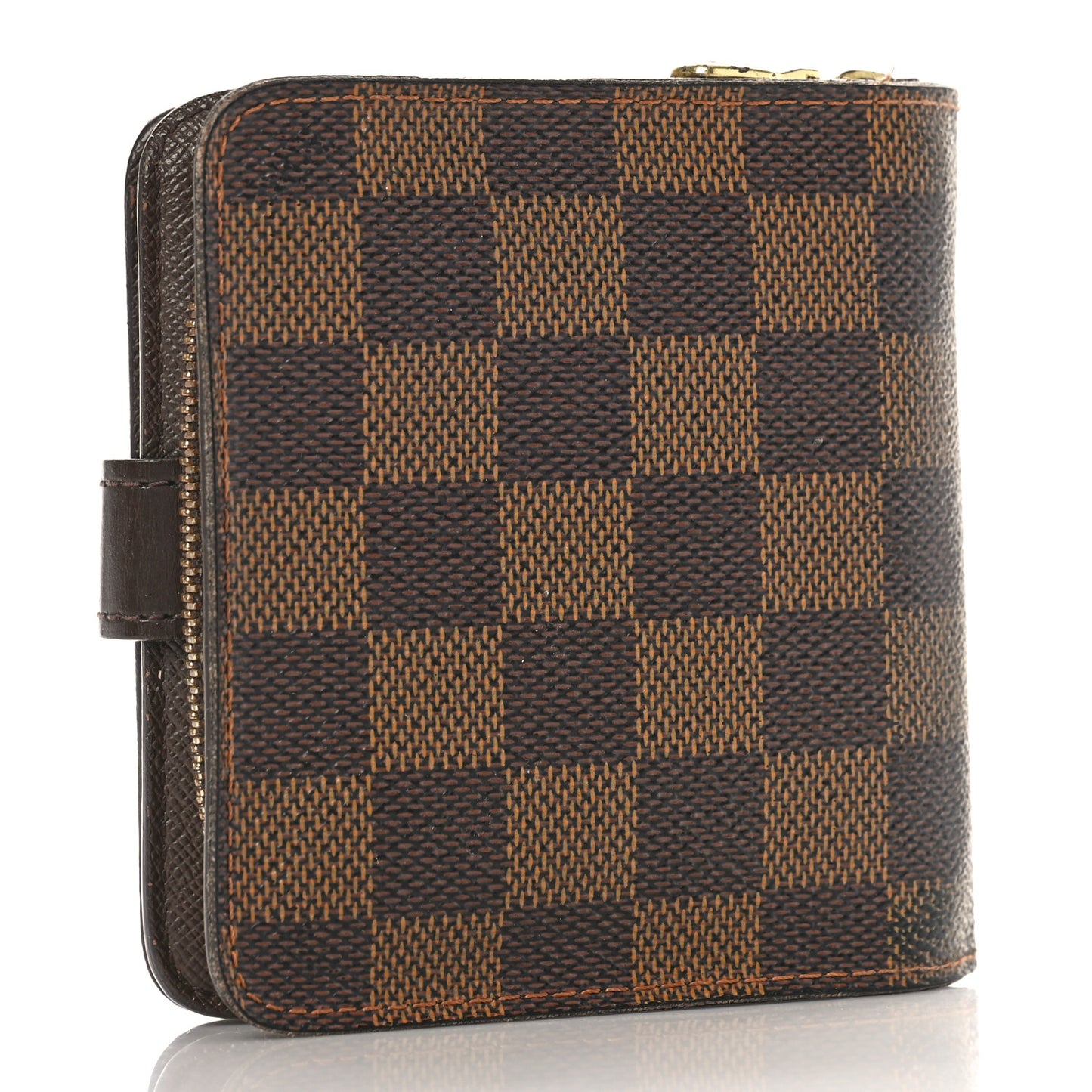 Damier Ebene Zippe Zipped Compact Wallet