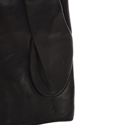 Gucci Metallic Nappa Donna Fingerless Gloves 8.5 Black 5 of 5