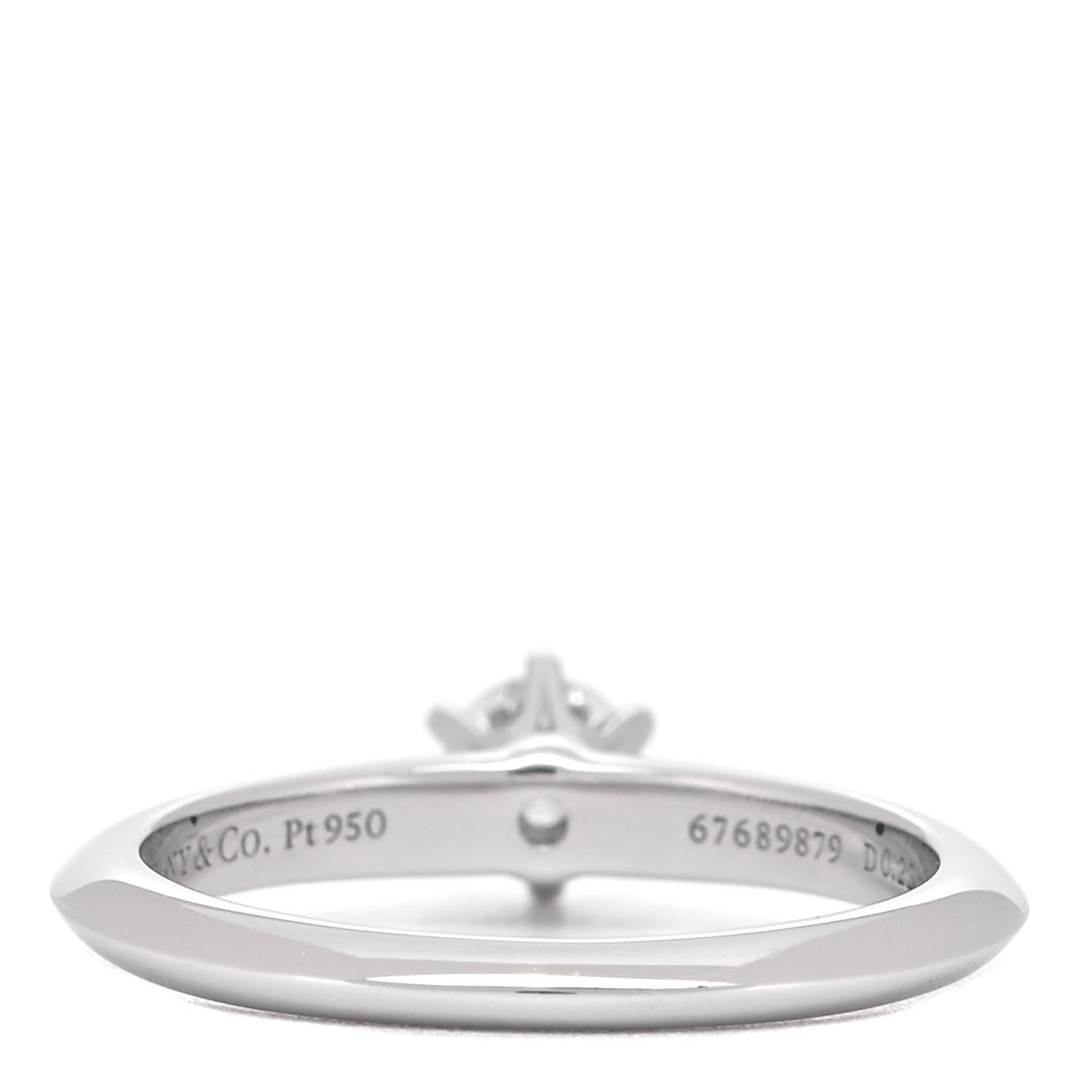 Tiffany Platinum Diamond .22ct Solitaire Engagement Ring 47 4 3 of 5