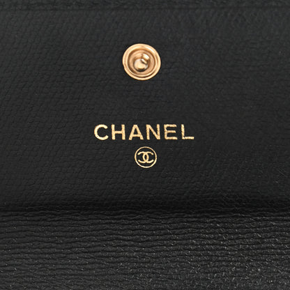Chanel Grained Calfskin CC Button Flap Wallet Black 7 of 9