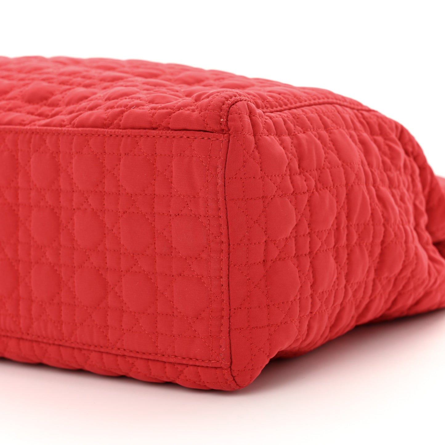 Nylon Cannage Large Lady Dior Red