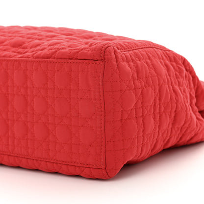 Christian Dior Nylon Cannage Large Lady Dior Red 10 of 12