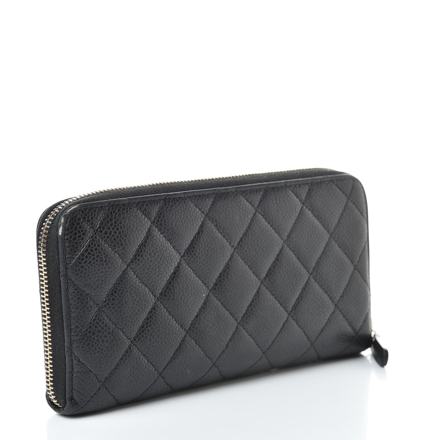 Chanel Caviar Quilted Large Gusset Zip Around Wallet Black 3 of 16