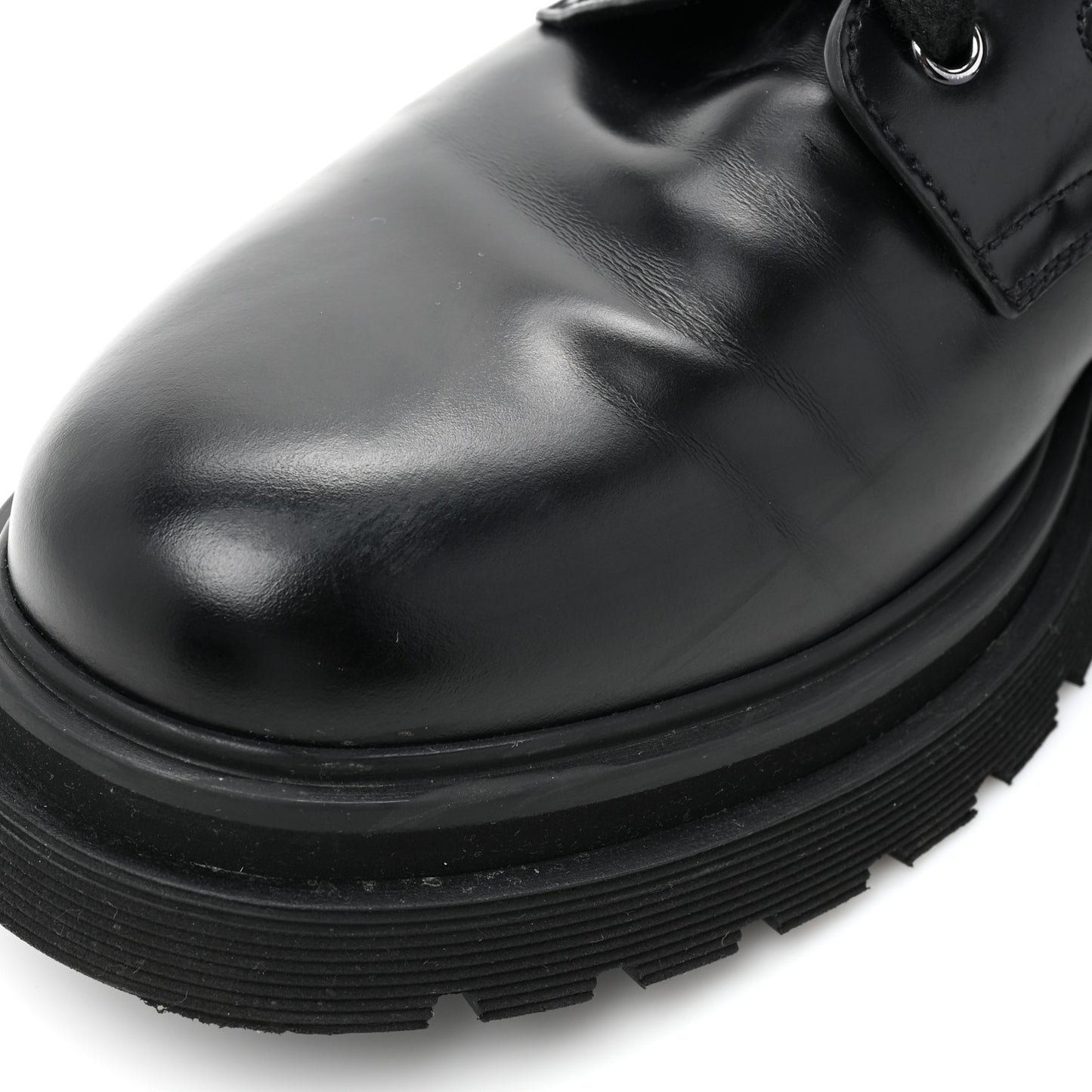 Spazzolato Rois Re-Nylon Metal Triangle Logo Mens 40mm Combat Boots 9.5 Black