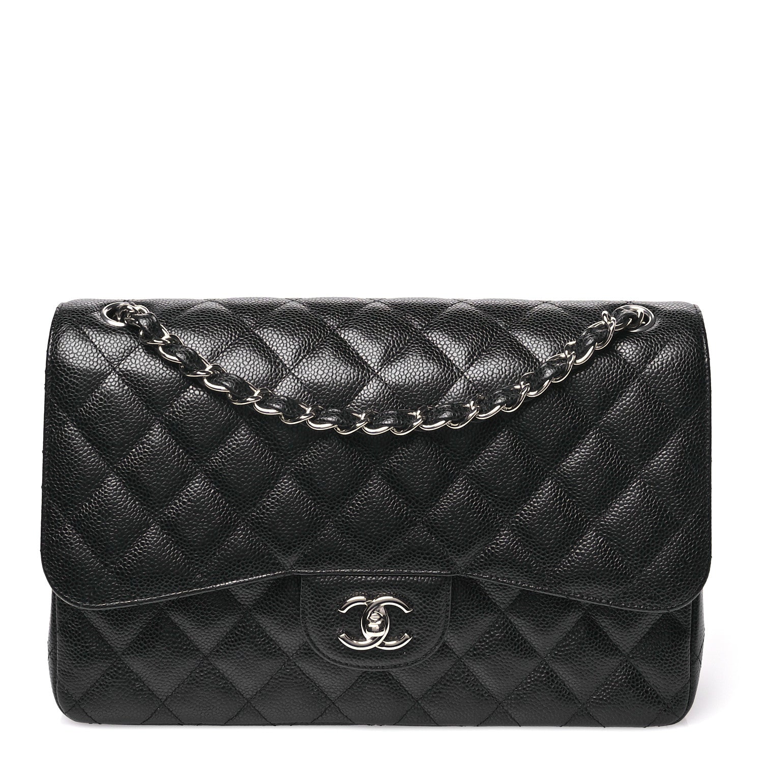 Chanel Caviar Quilted Jumbo Double Flap Black 1 of 11