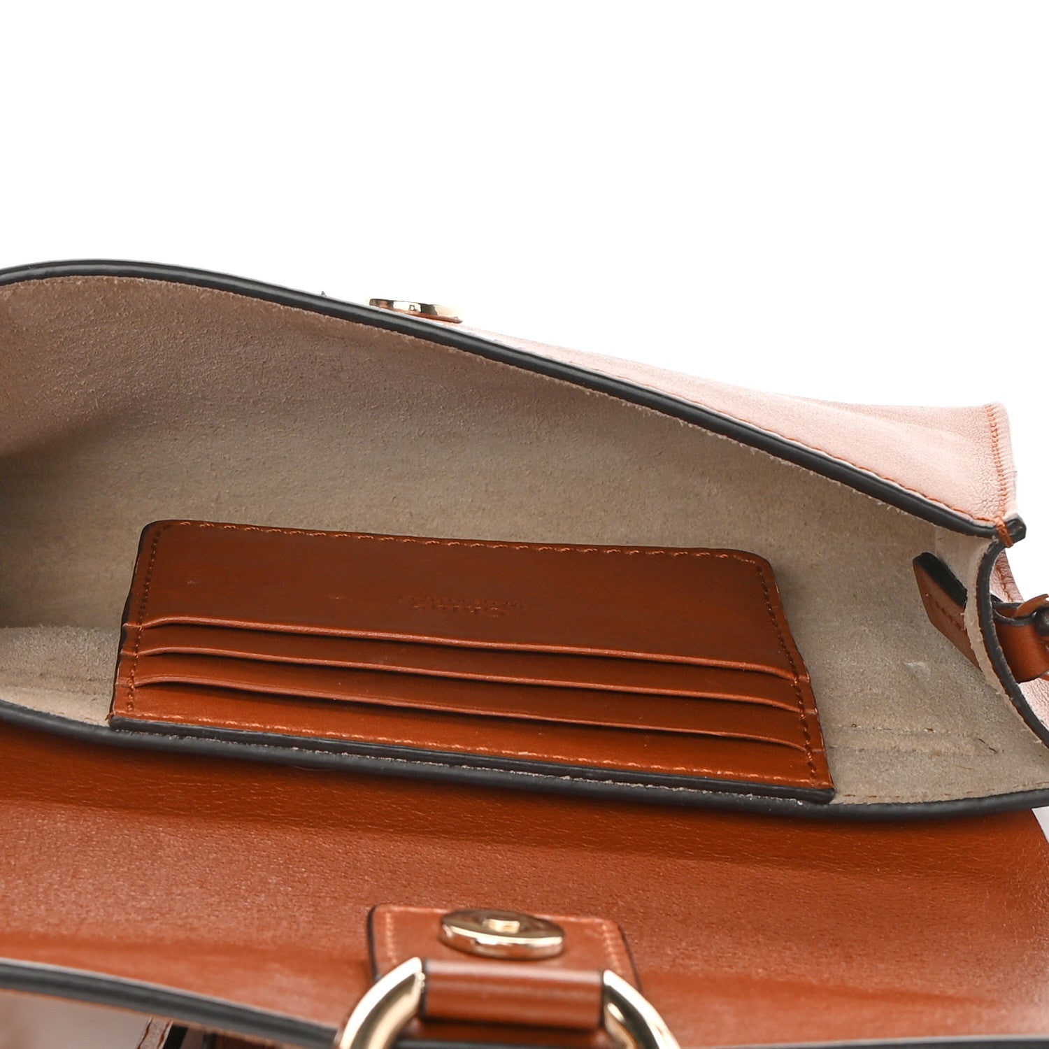 Chloe Suede Calfskin Mini Faye Shoulder Bag Tobacco 5 of 13