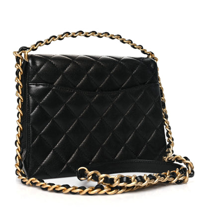 Chanel Caviar Quilted 31 Rue Cambon Top Handle Flap Black 3 of 11