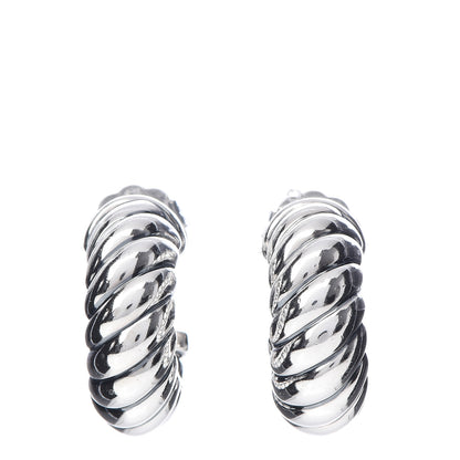 David Yurman Sterling Silver Cable Hoop Earrings 1 of 3