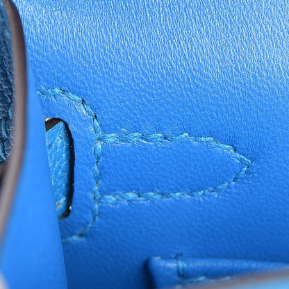 Hermes Chevre Mysore Mini Kelly Sellier 20 Bleu Zanzibar 10 of 30