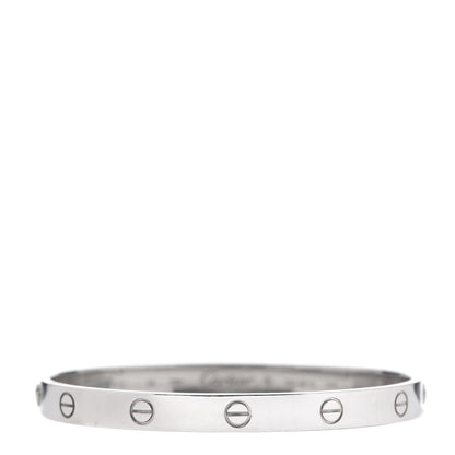 Cartier 18K White Gold LOVE Bracelet 19 1 of 6