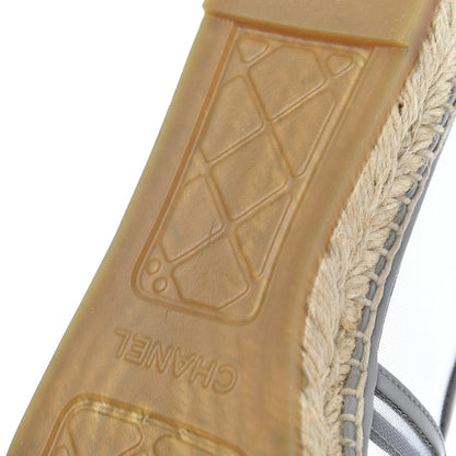 Chanel Mesh Grosgrain CC Espadrilles 41 Grey 9 of 9