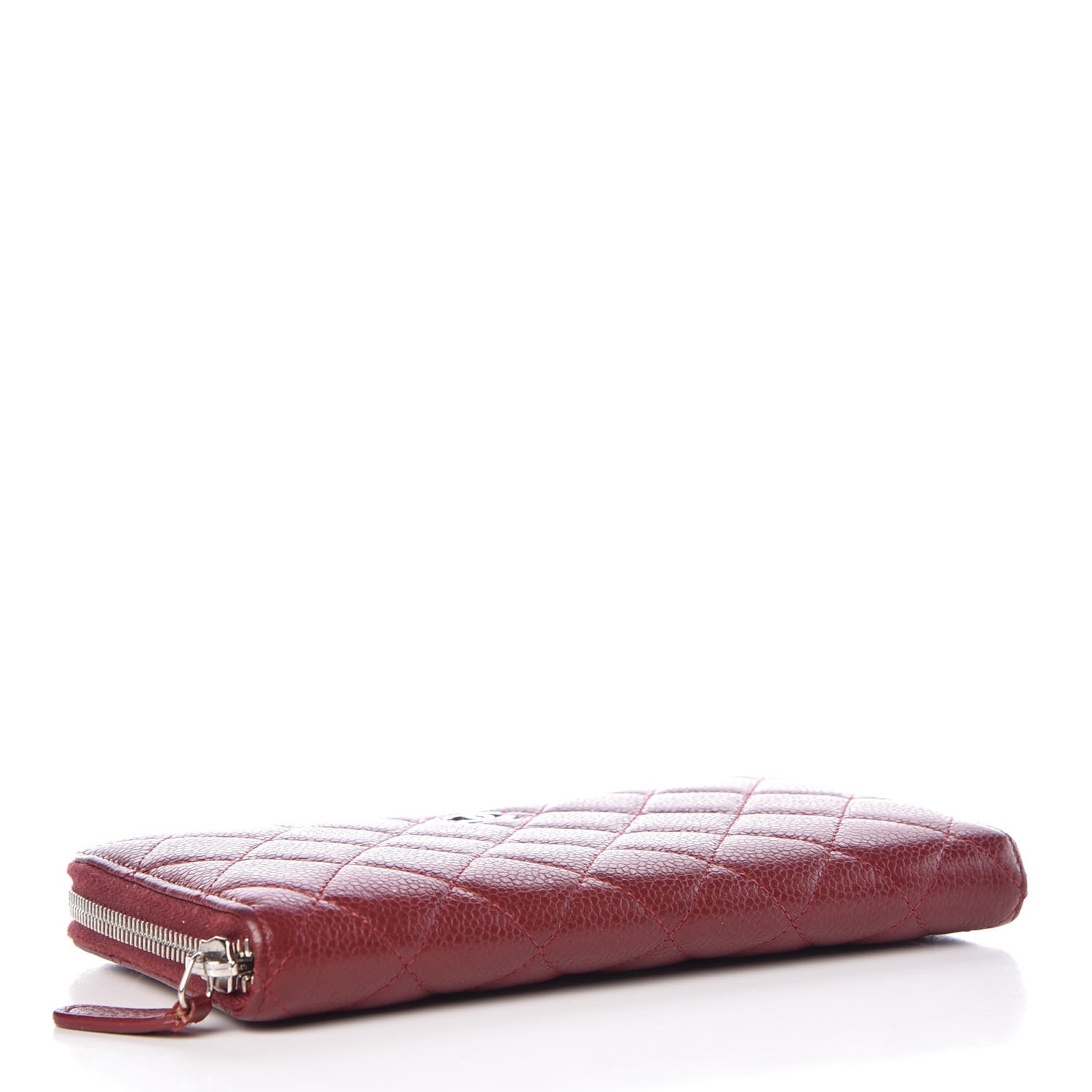 Chanel Caviar Quilted Large Gusset Zip Around Wallet Red 4 of 11
