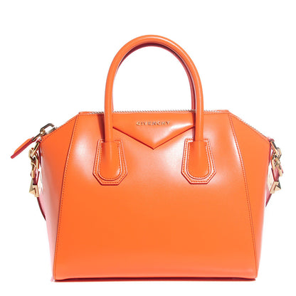 Givenchy Shiny Lord Calfskin Small Antigona Orange 1 of 7
