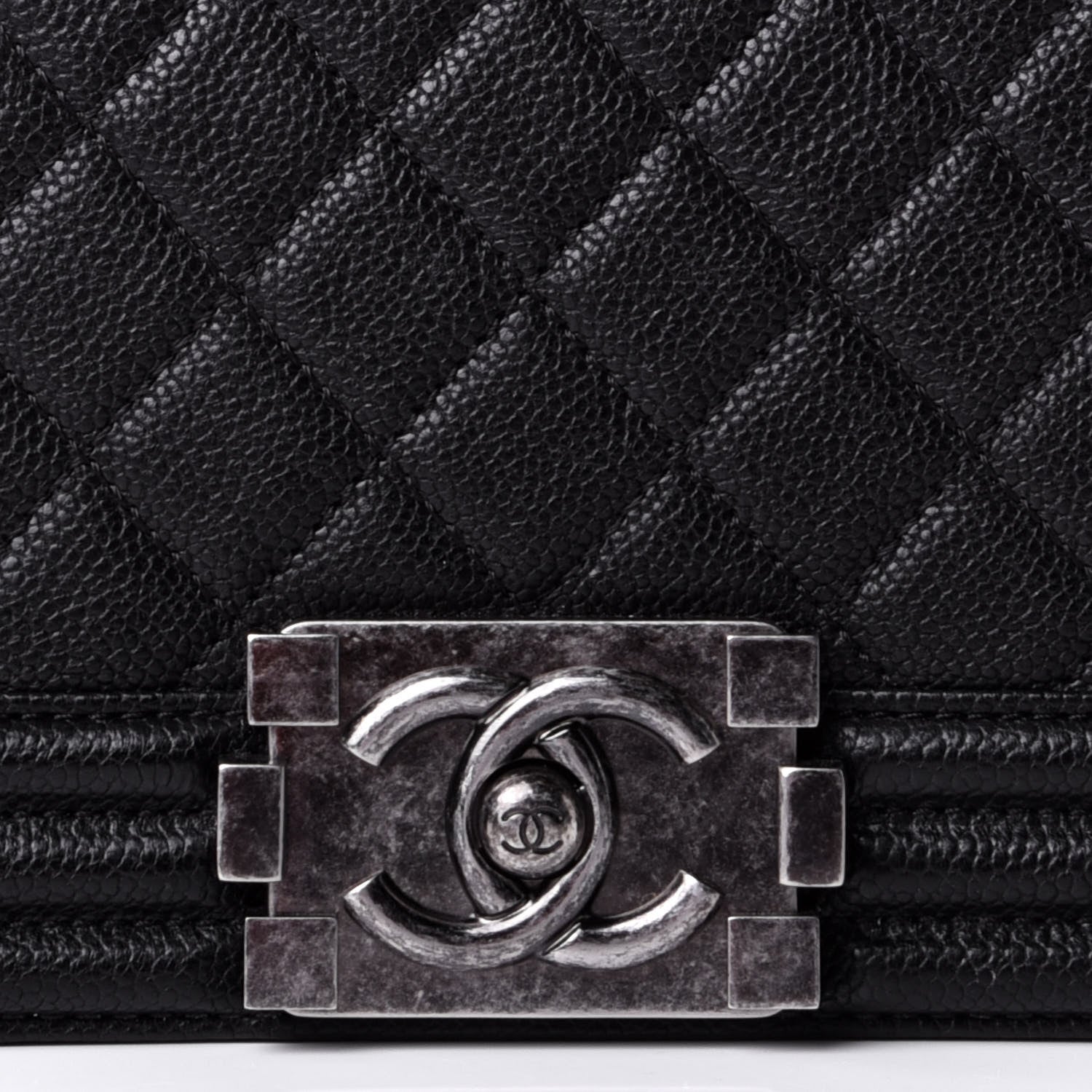 Chanel Caviar Quilted Medium Boy Flap Black 8 of 10