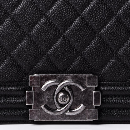 Chanel Caviar Quilted Medium Boy Flap Black 8 of 10
