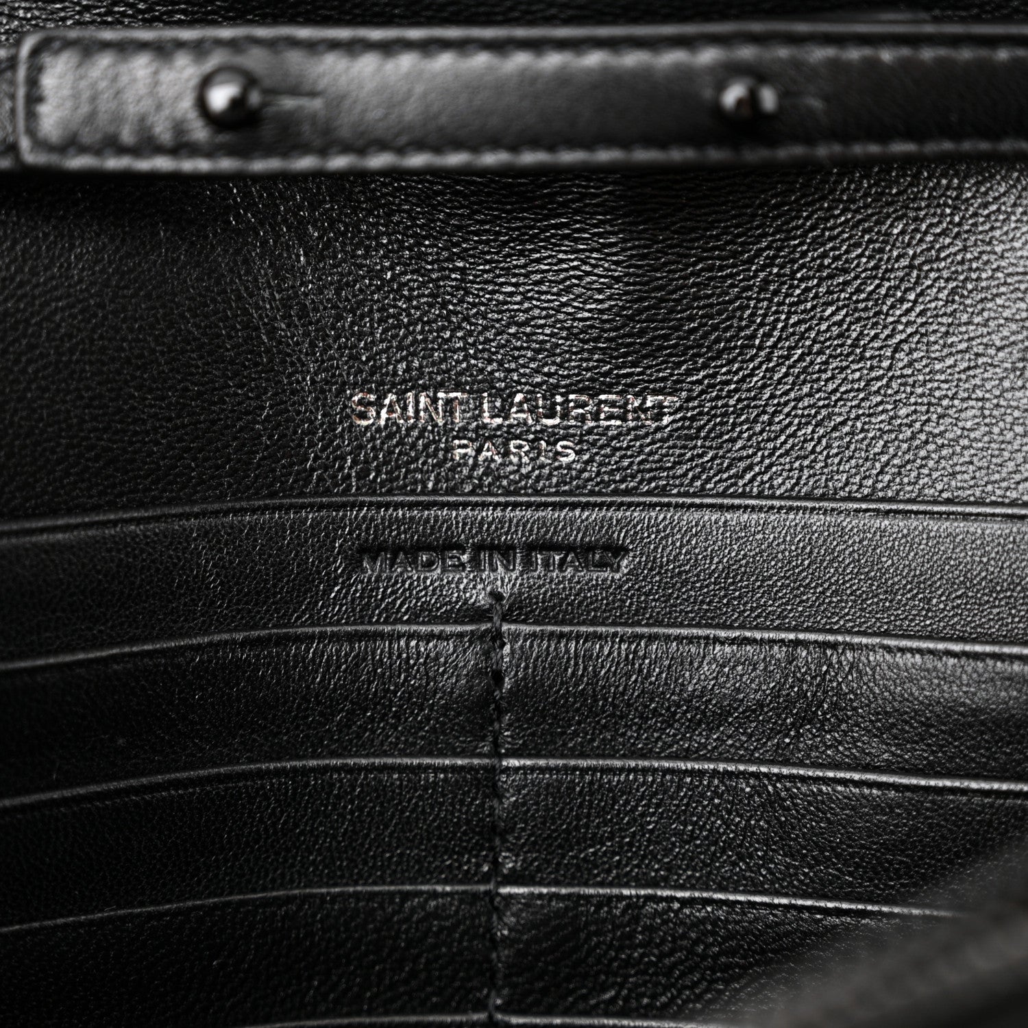 Saint Laurent Paillette Suede Monogram Kate Chain Wallet Pink Black 14 of 14