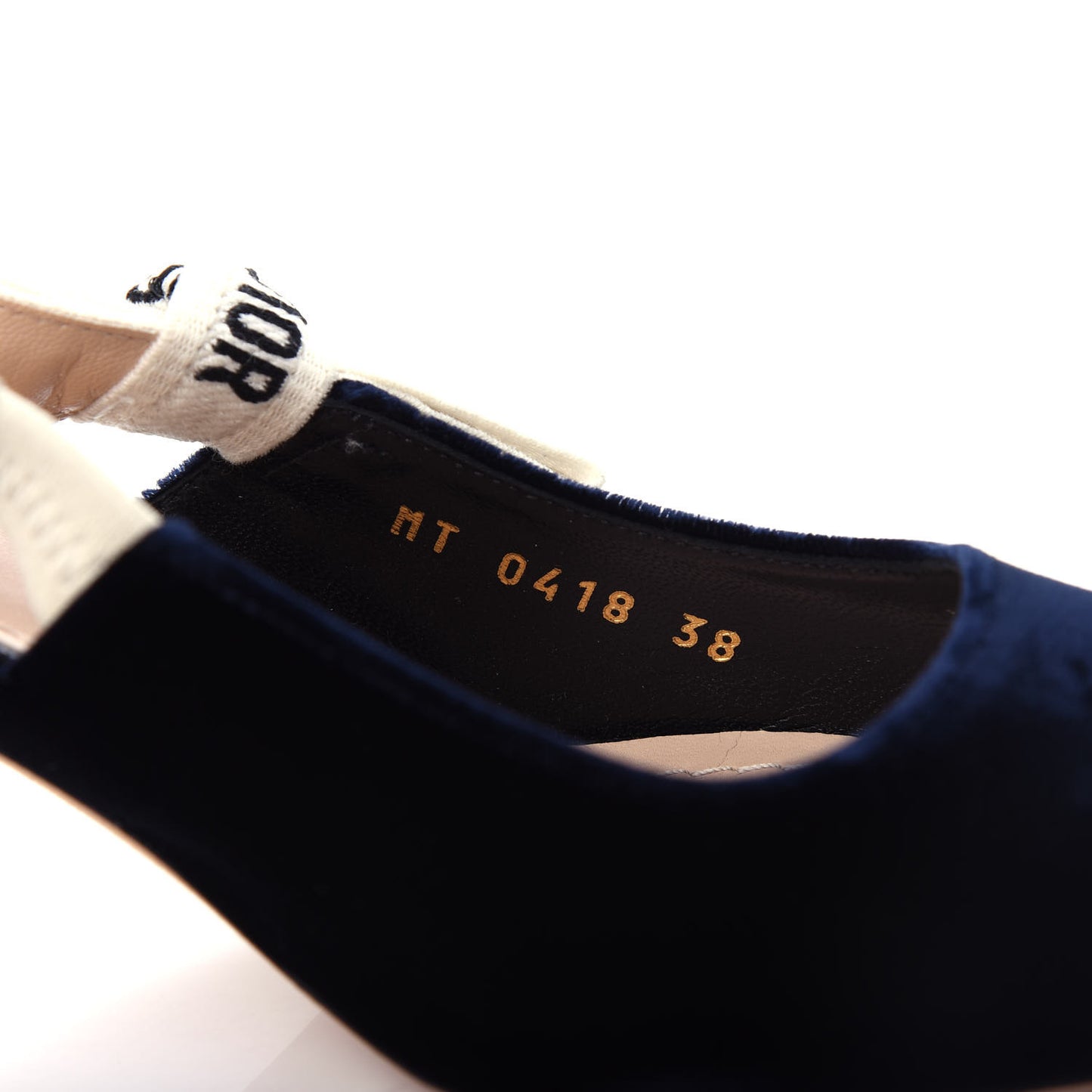 Velvet Ribbon J'Adoir Slingback 65mm Pumps 38 Deep Blue