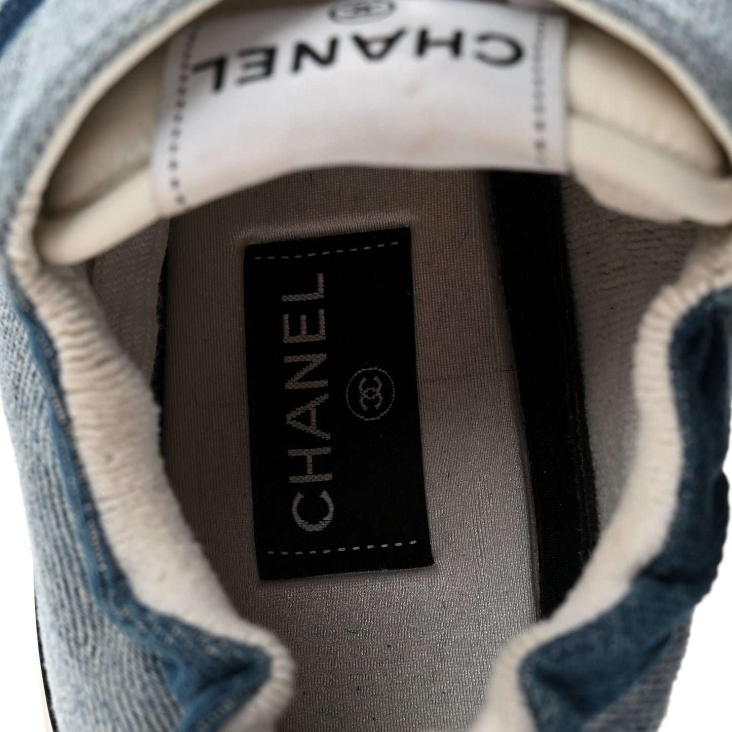 Denim Suede Calfskin Mens CC Sneakers 45 Dark Blue