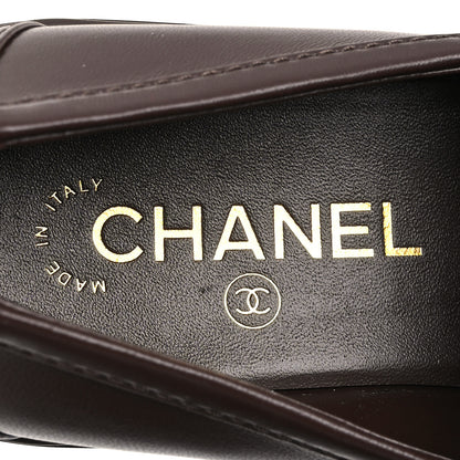 Chanel Lambskin Quilted CC Turnlock Loafers 39 Dark Brown 7 of 11