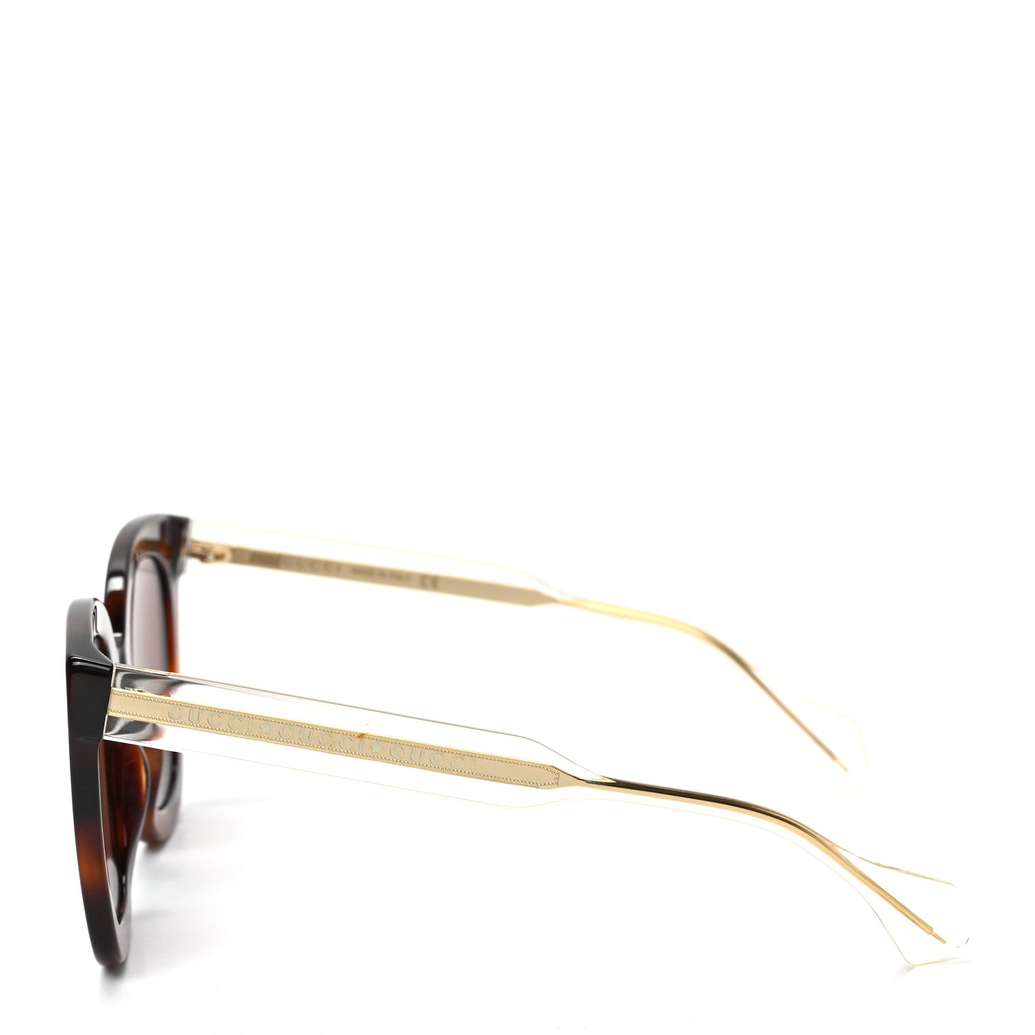 Gucci Acetate Crystal Square Sunglasses GG0564S Tortoise 3 of 6