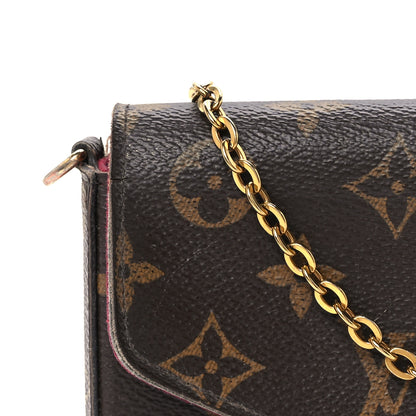 Louis Vuitton Monogram Pochette Felicie Chain Wallet Fuchsia 10 of 12
