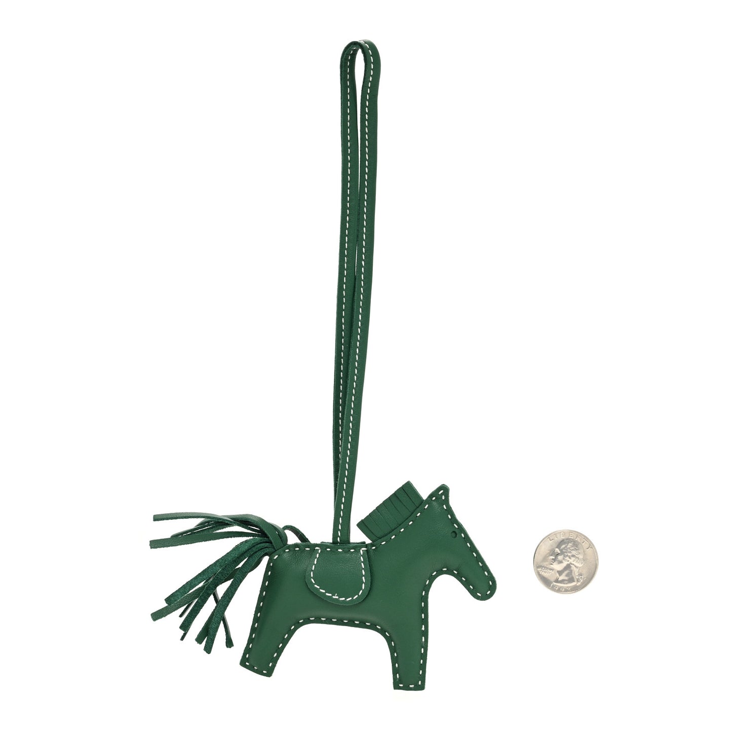 Milo Lambskin Grigri Rodeo Horse Bag Charm PM Vert Moyen