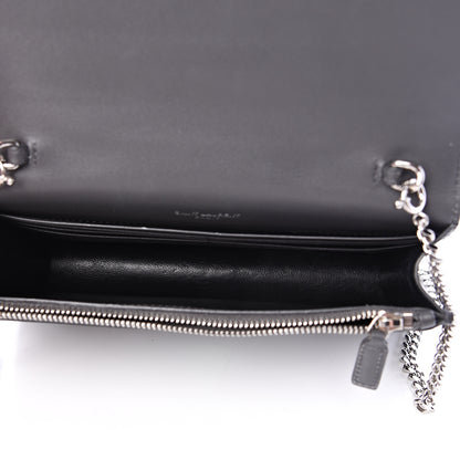 Saint Laurent Smooth Calfskin Classic Monogram Kate Tassel Chain Wallet Grey 4 of 11