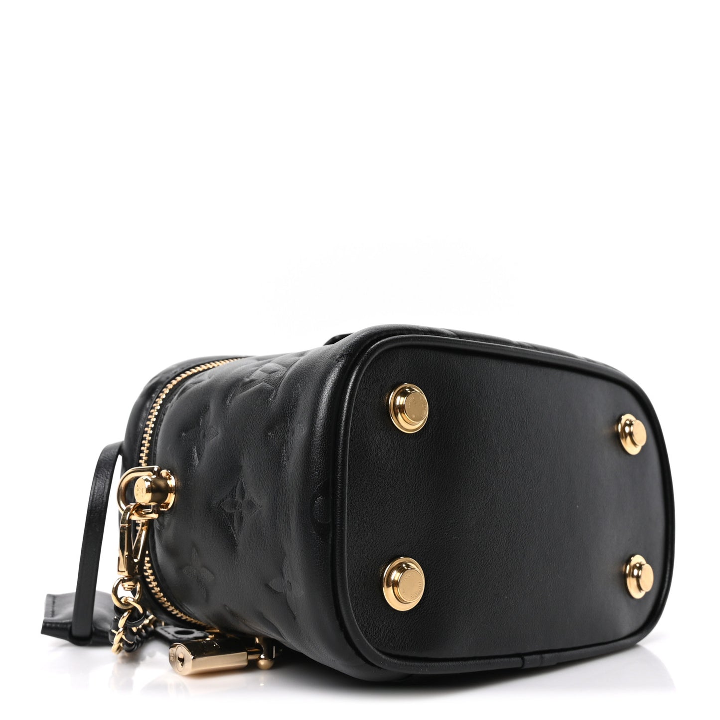 Lambskin Monogram Coussin Vanity PM Black