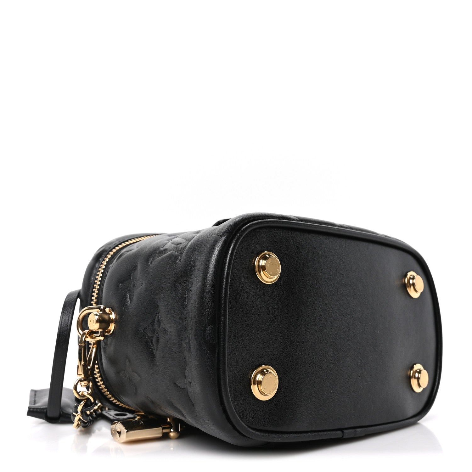 Louis Vuitton Lambskin Monogram Coussin Vanity PM Black 5 of 10