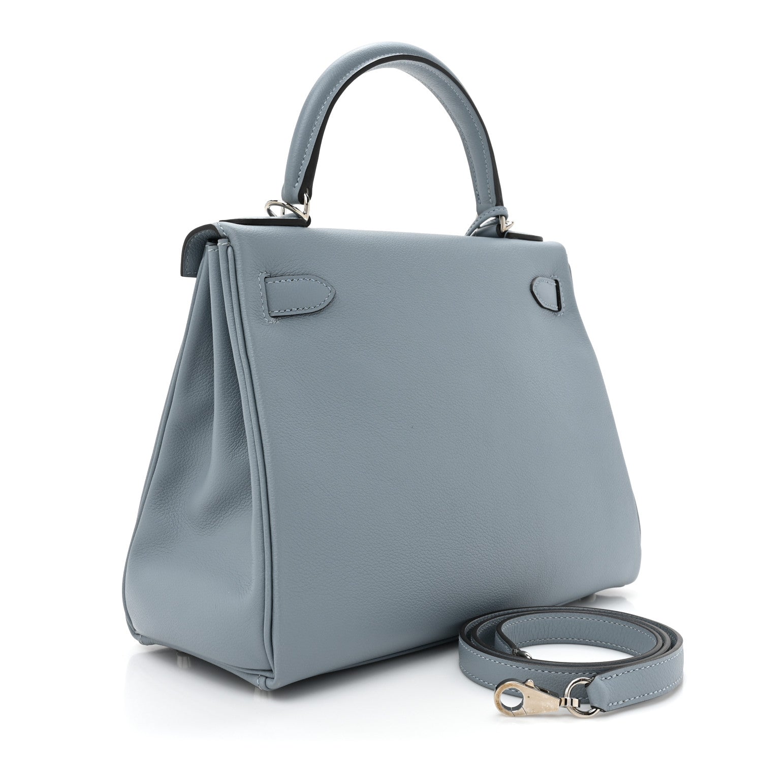 Hermes Evercolor Kelly Retourne 28 Bleu Lin 3 of 11